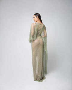 Swarovski Light Green Net Dress